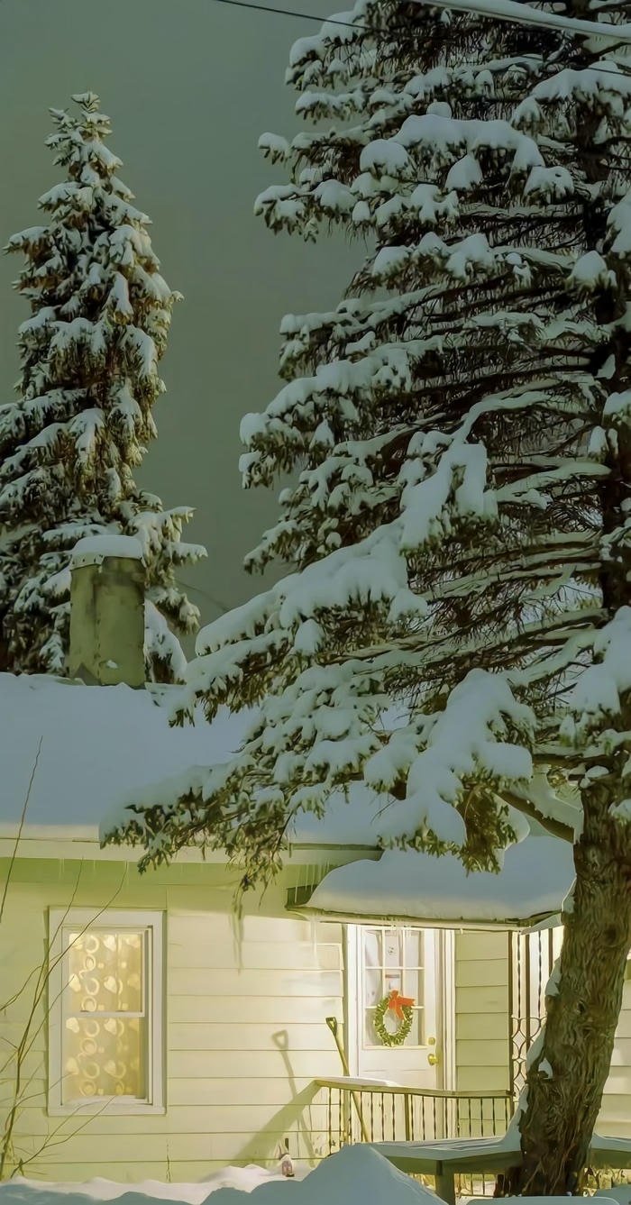 hình nền tuyết pastel dịu