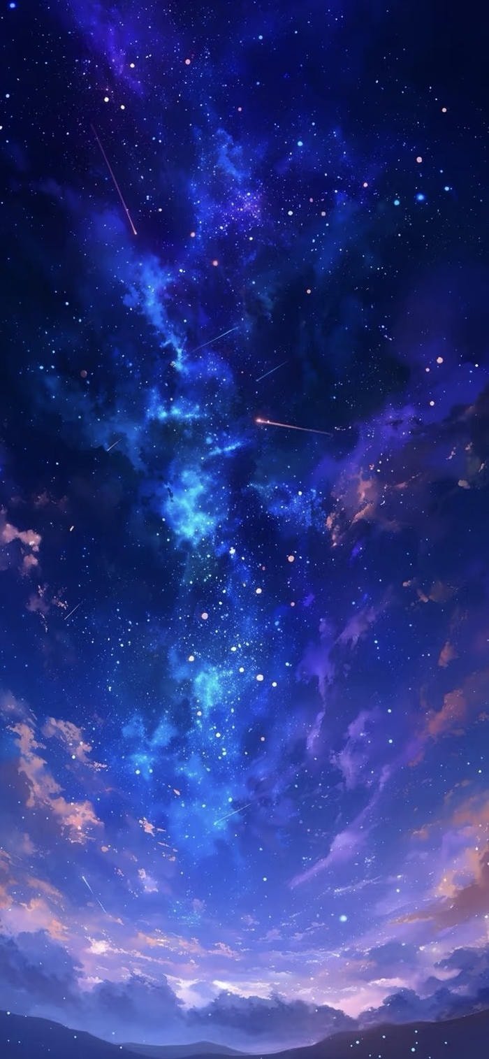 hình nền vũ trụ tím xanh lung linh