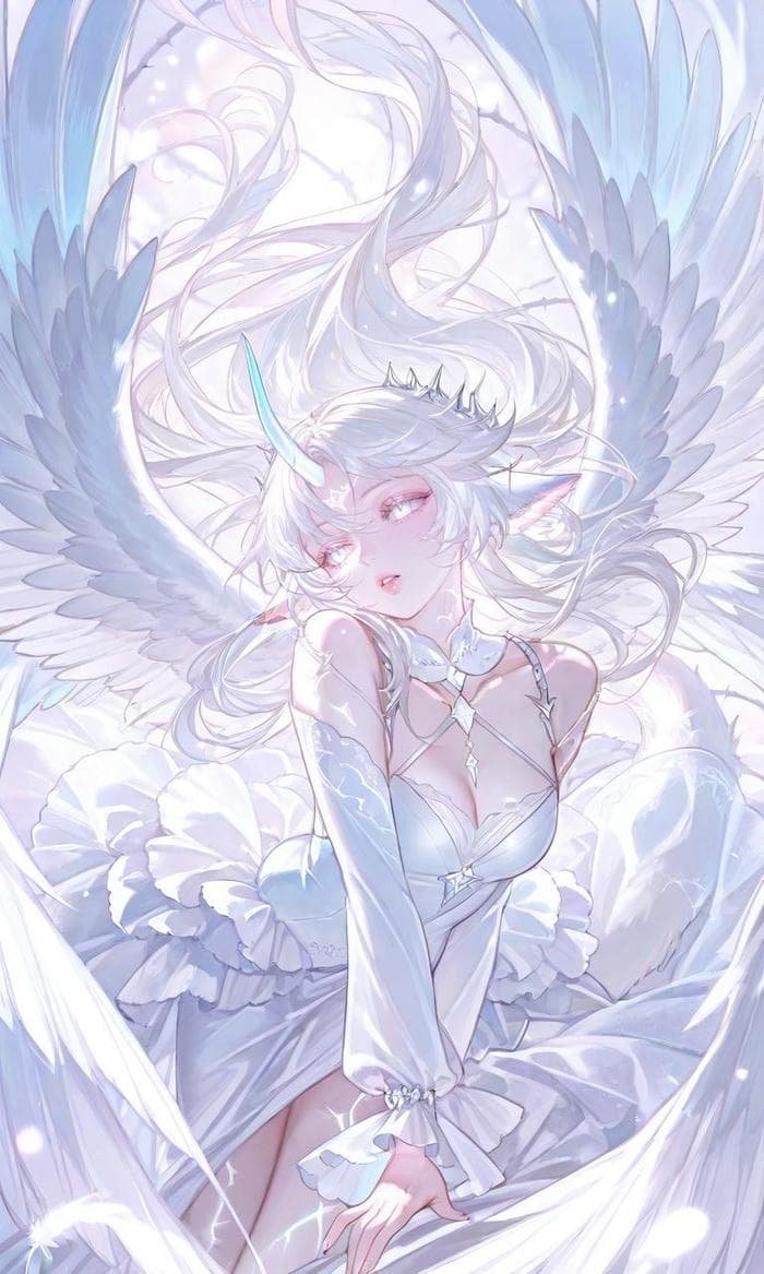 hình nghệ thuật anime thiên thần nhỏ