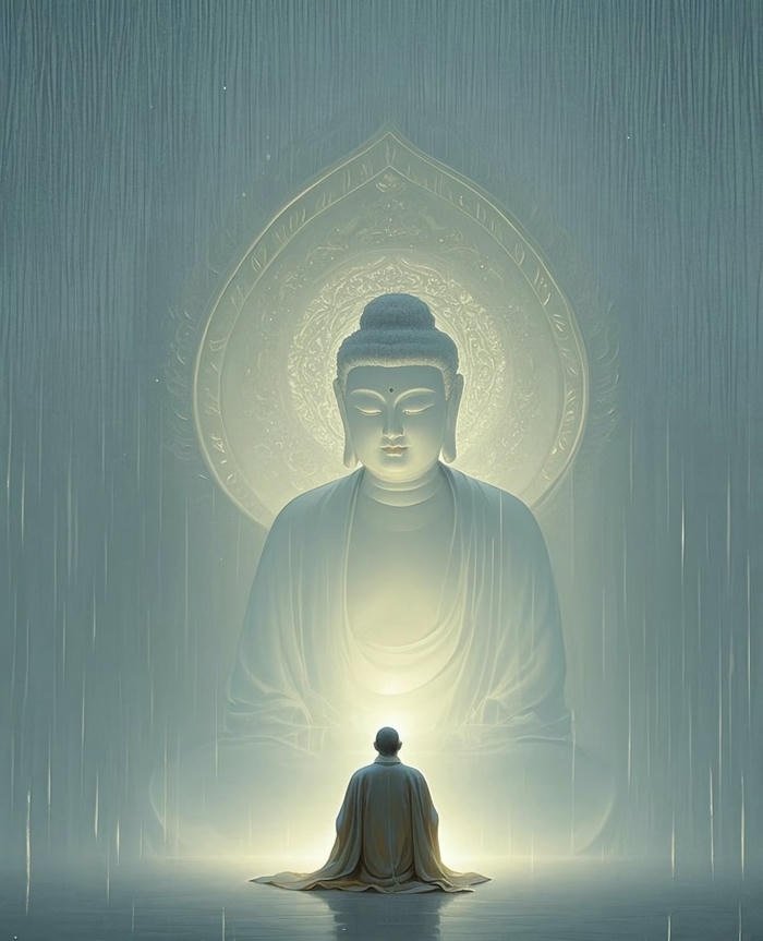 hình phật tọa chiếu từ bi