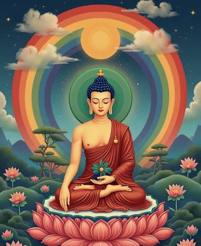 hình phật tọa tạo tinh thần