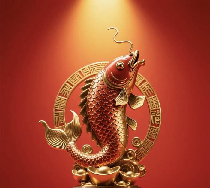 hình phong thuỷ cá rồng phong thuỷ sang