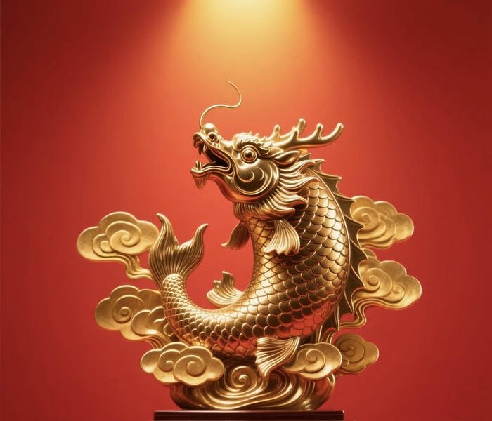 hình phong thuỷ cá rồng phong thuỷ vượng