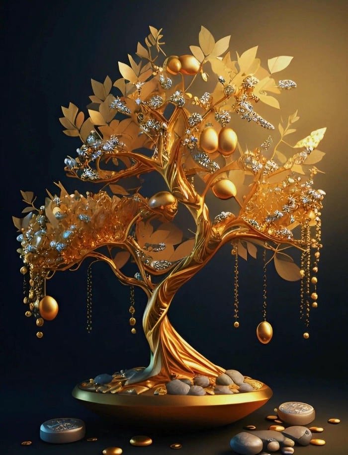 hình phong thuỷ cây phát tài may mắn