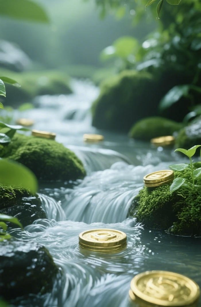 hình phong thuỷ nước chảy tài lộc phú quý