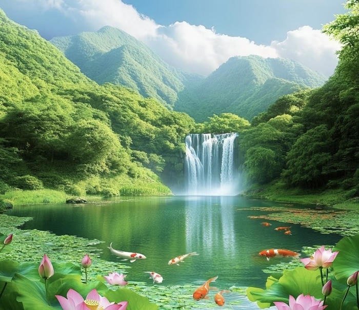 hình phong thủy sơn thủy thịnh vượng