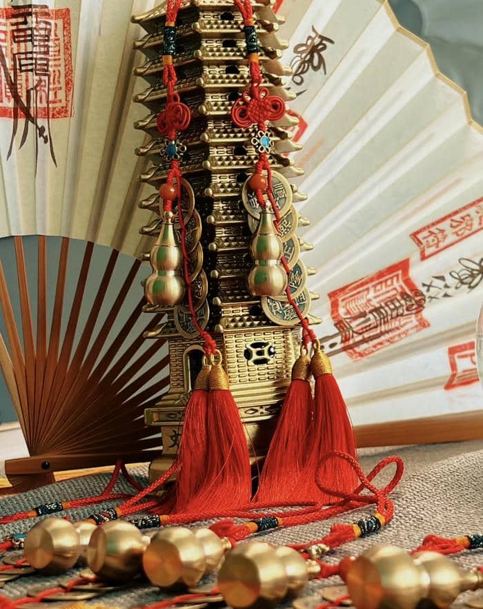 hình phong thuỷ tiền xu ngũ phúc sinh lộc