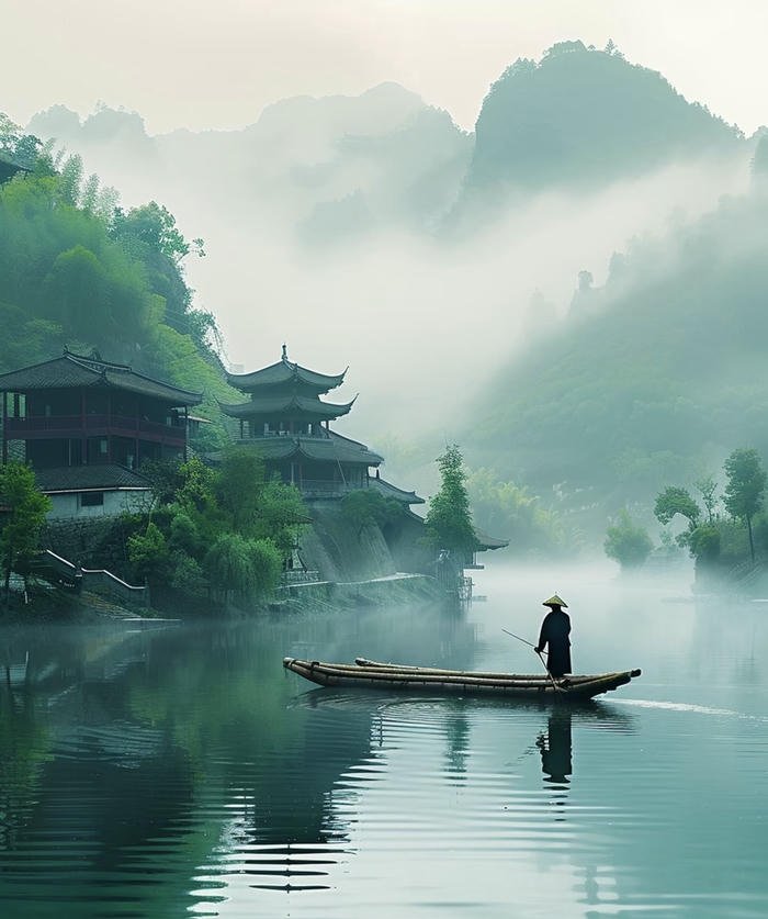 hình sơn thủy phong thủy thịnh khí