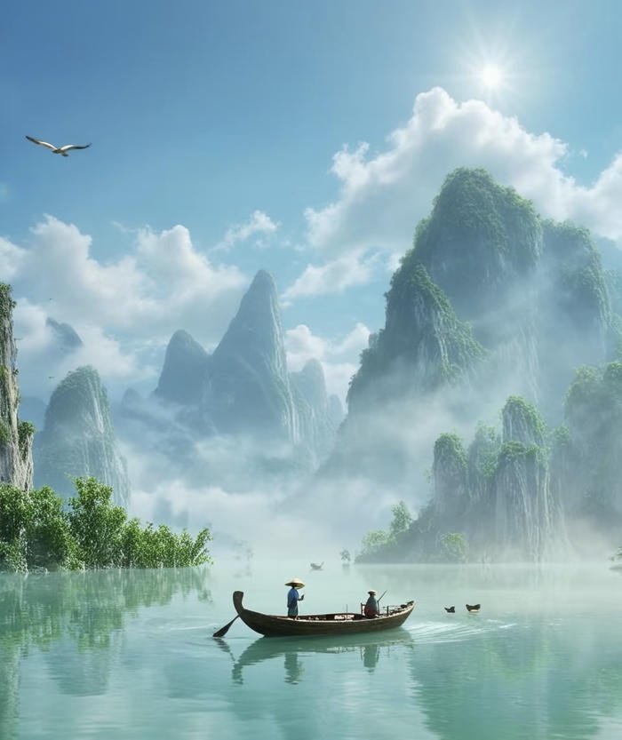 hình sơn thủy phong thủy trường tồn