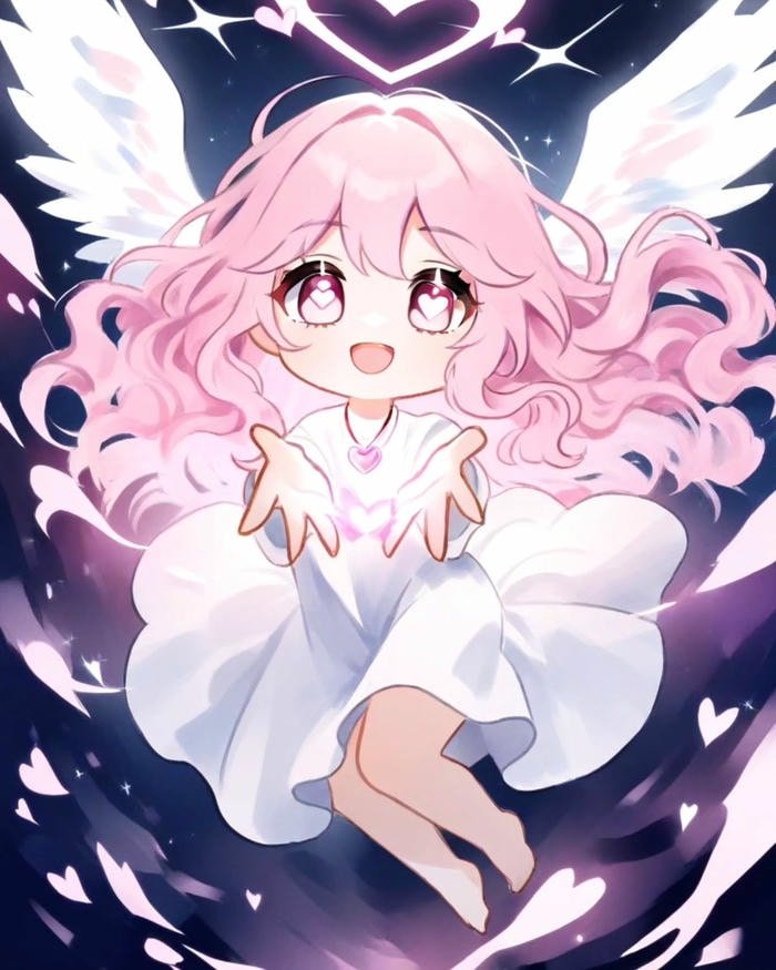 hình thiên sứ phong cách chibi