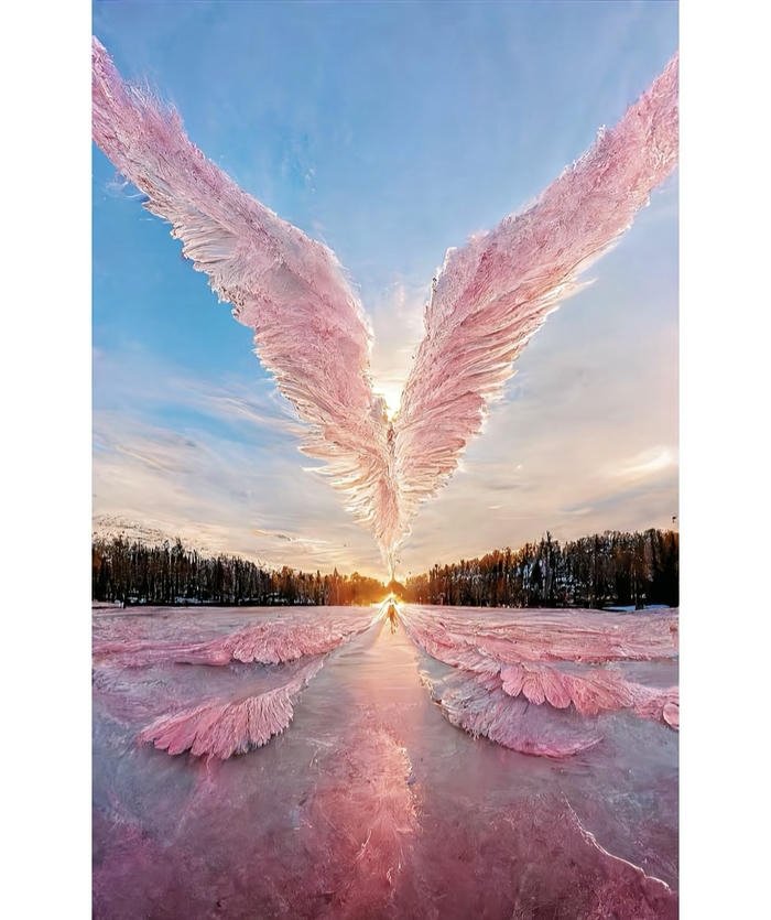 hình thiên thần ánh sáng tỏa sáng