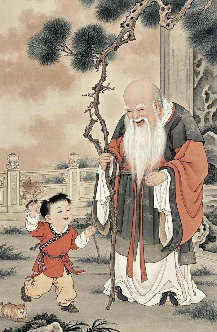 hình tượng phúc lộc thọ phong cách cổ