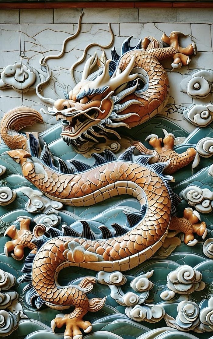 hình tường rồng ấn tượng