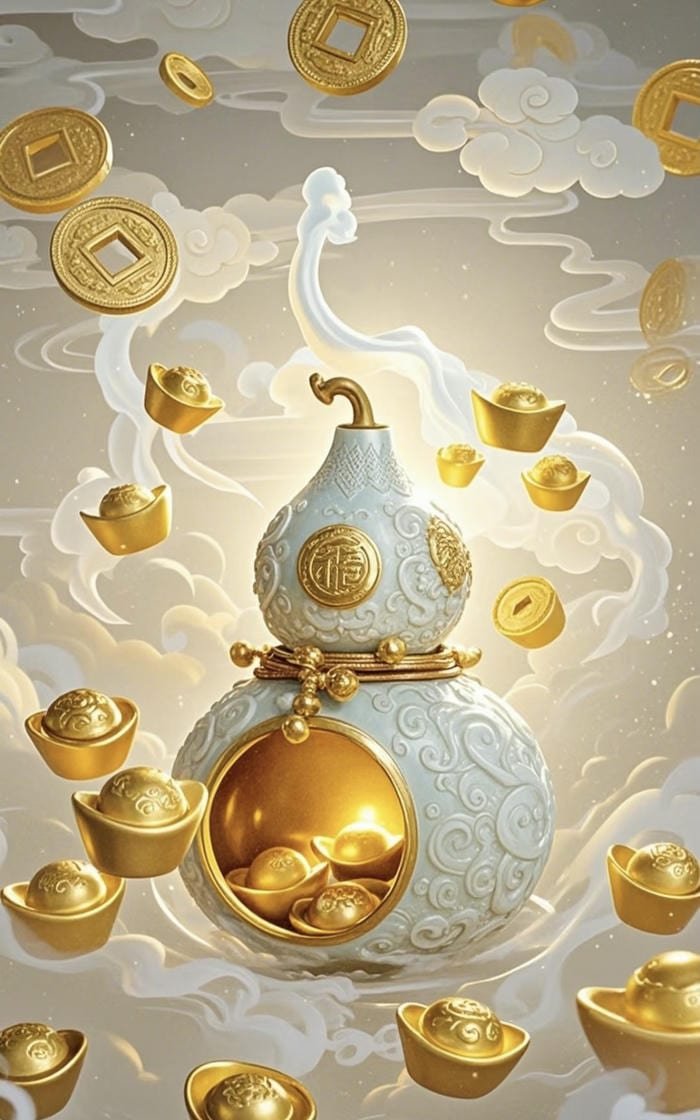 hồ lô chiêu tài phong thuỷ nhẹ nhàng