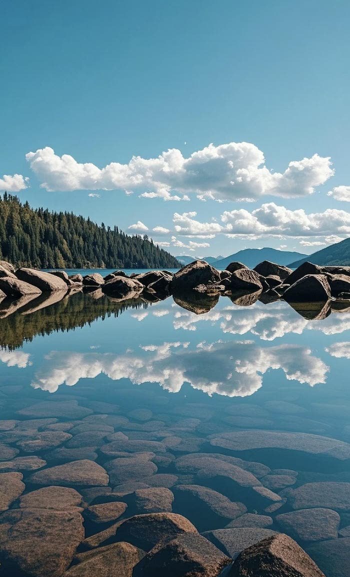 hồ nước phong vân phong thuỷ đẹp nổi