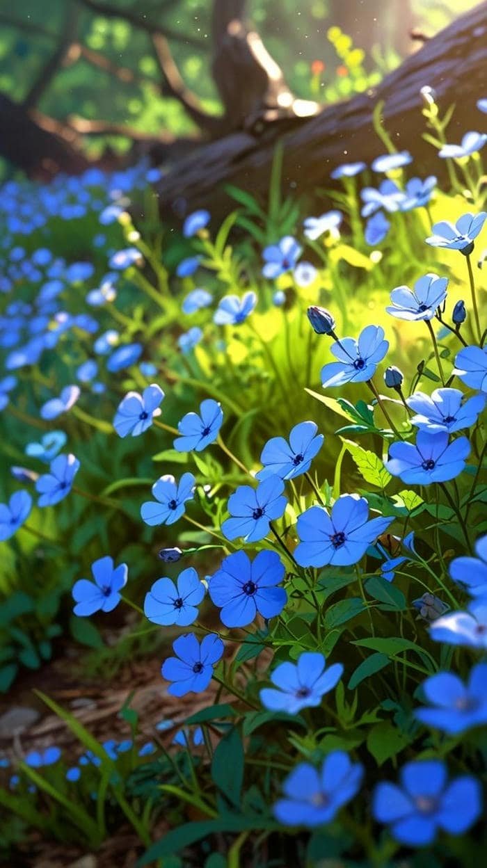 hoa dại vintage hình nền nổi sắc