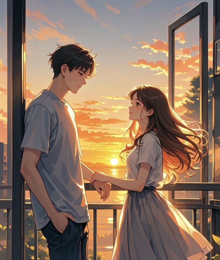 khung cảnh đôi anime mùa thu