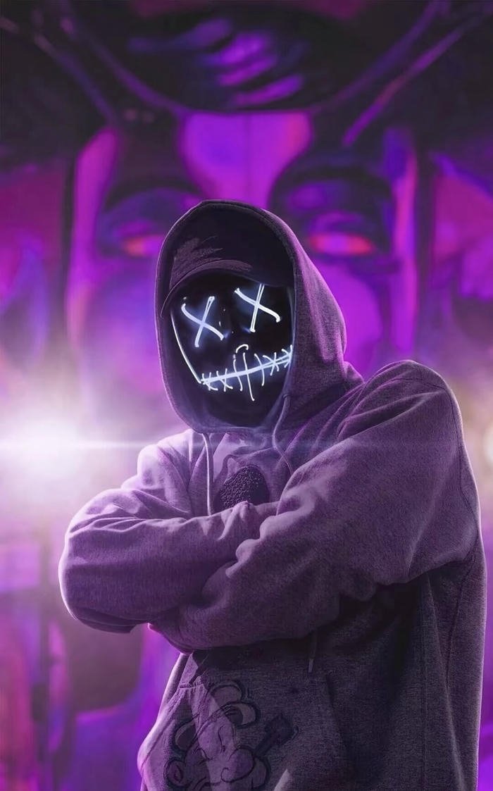 layout avatar mặt nạ hacker