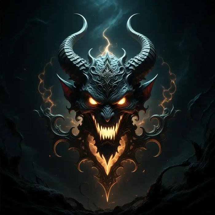 mặt quỷ phong cách hoạt họa