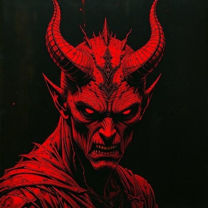 mặt quỷ phong cách phối màu đẹp