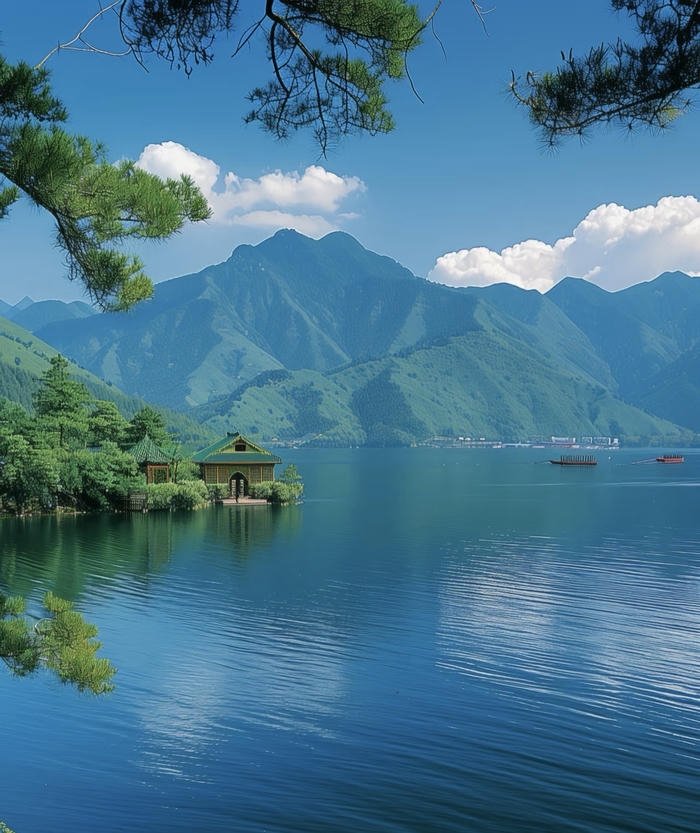 mẫu hồ nước nhẹ nhàng