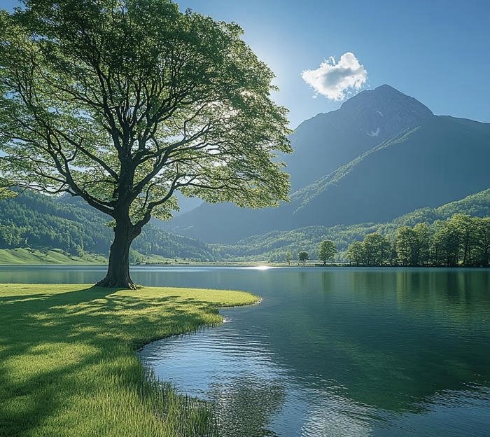 mẫu mặt hồ yên bình