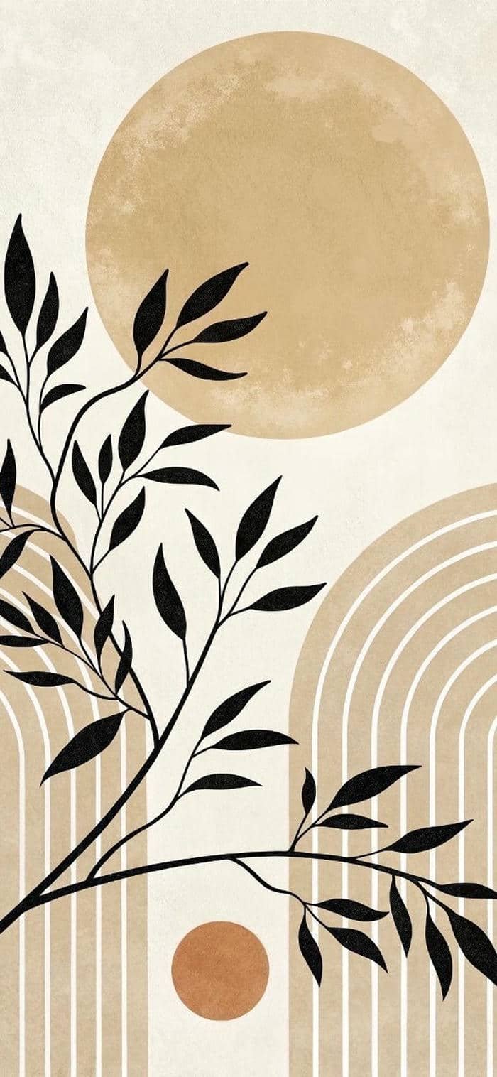 nền boho art họa tiết trang nhã