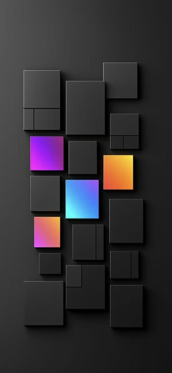 nền hình học tối giản_