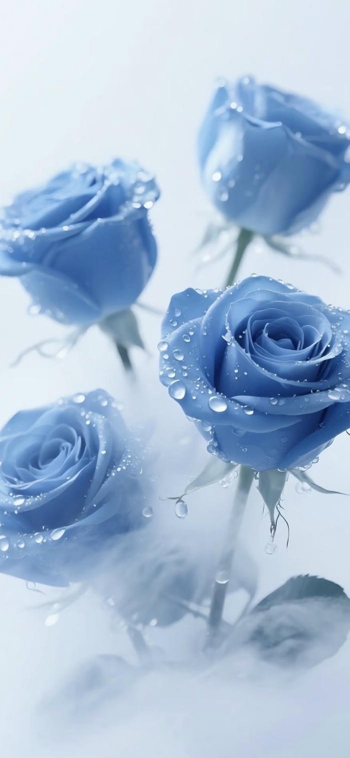 nền hoa hồng xanh dương tinh khiết