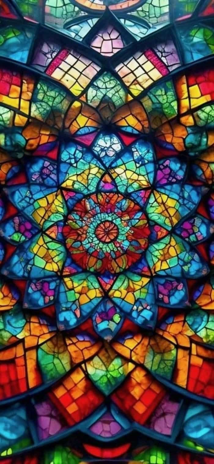 nền họa tiết mosaic đa màu rực