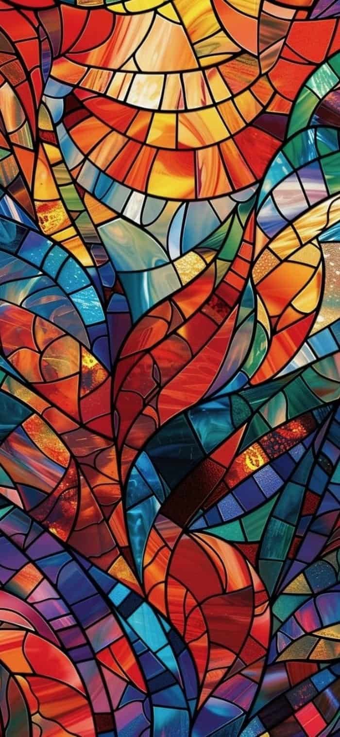 nền họa tiết mosaic ô vuông nhiều màu