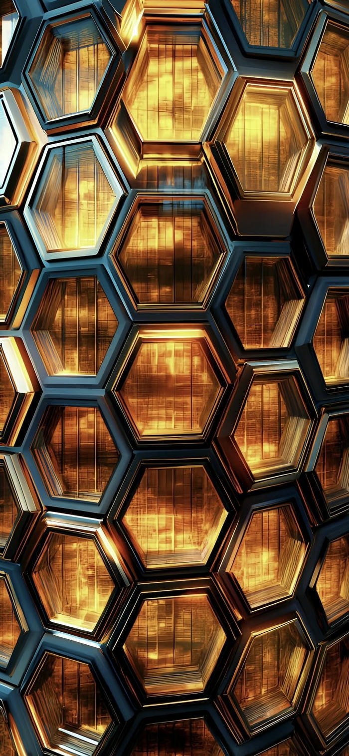 nền tổ ong hình học