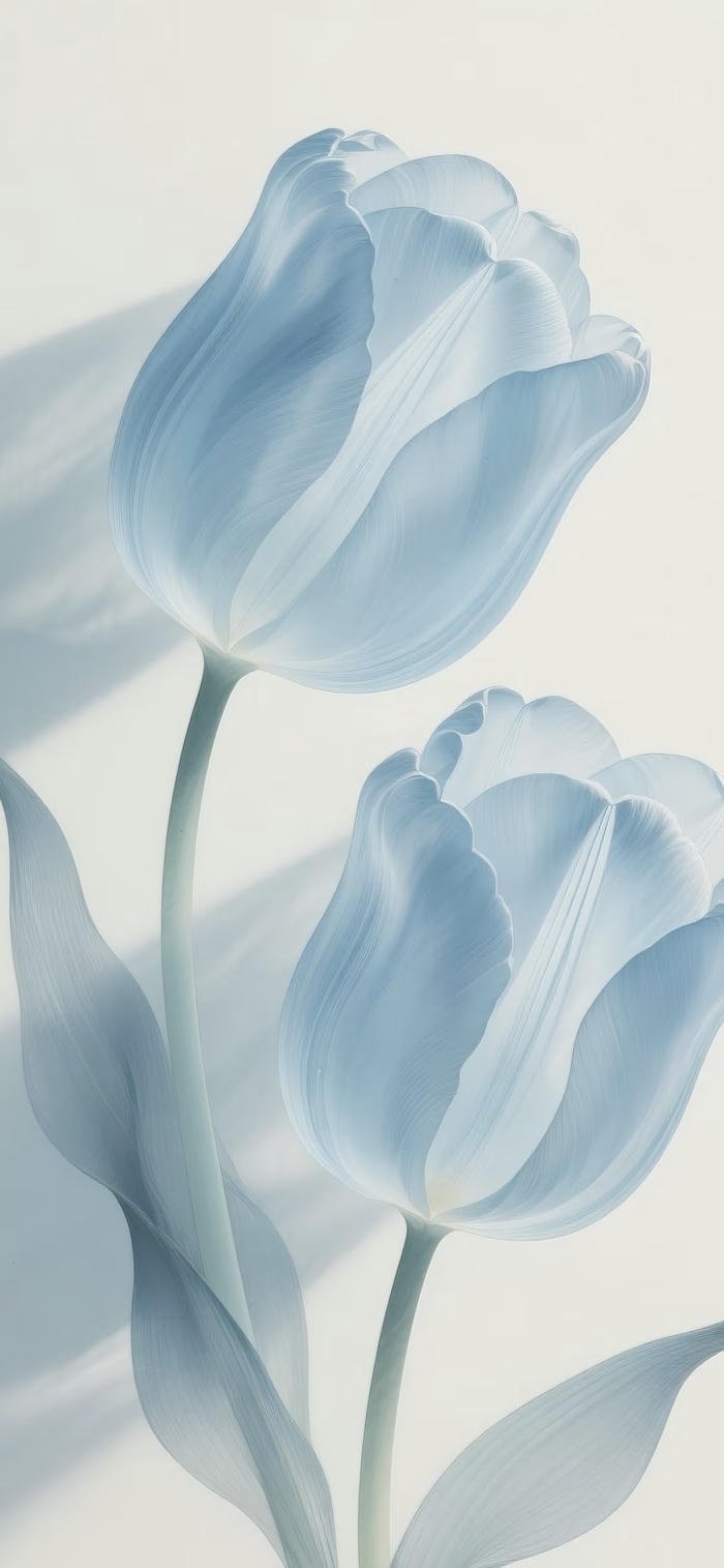 nền xanh dương của hoa dịu dễ nhìn