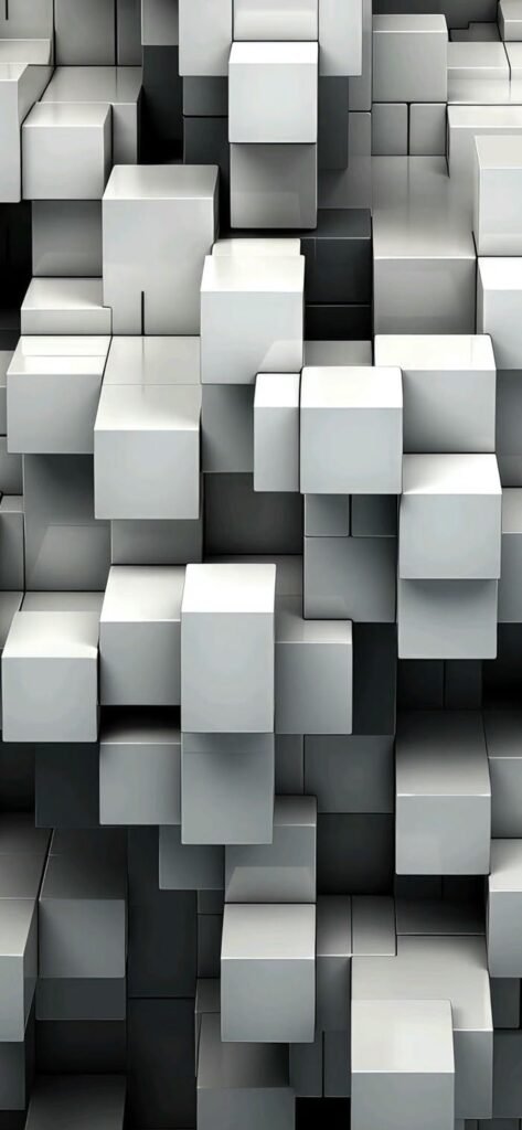 những hình nền hình học khối xếp nổi 3D