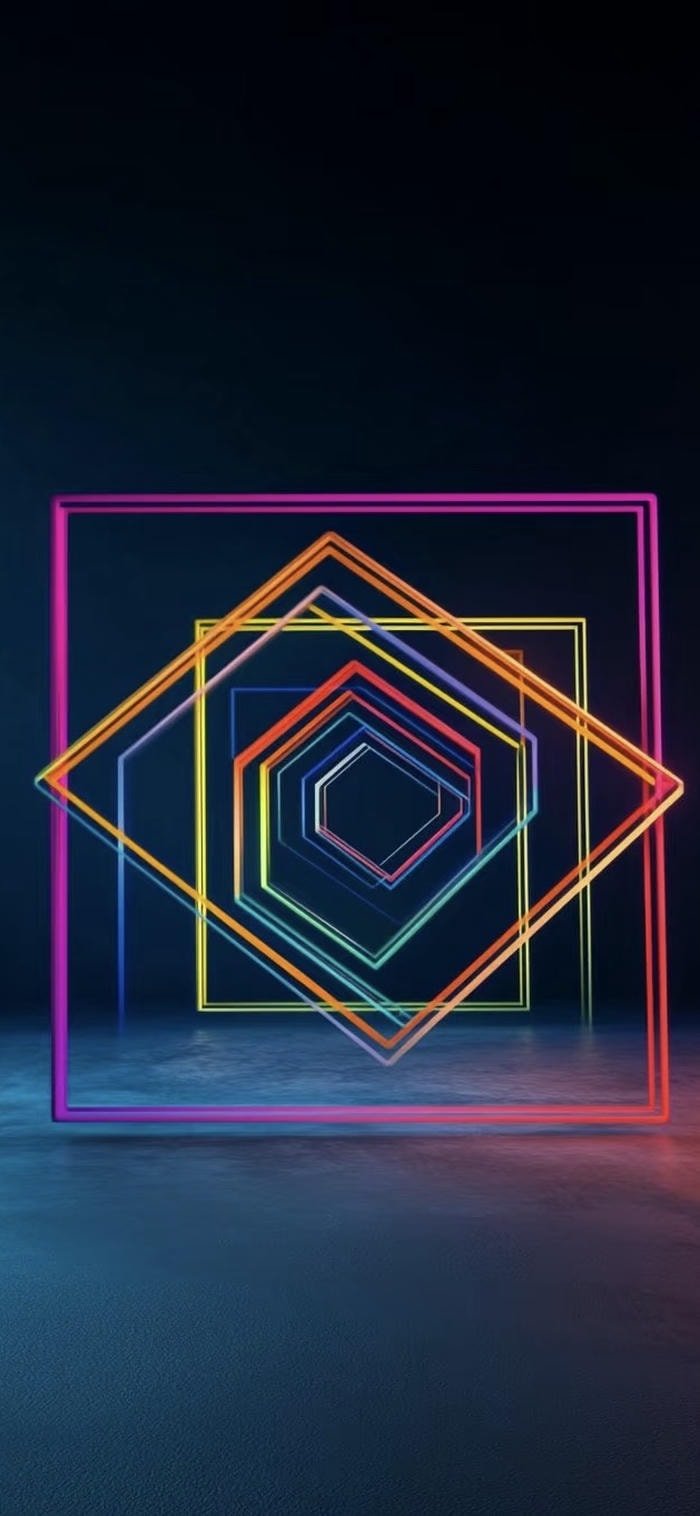 những hình nền hoạ tiết hình học neon trừu tượng