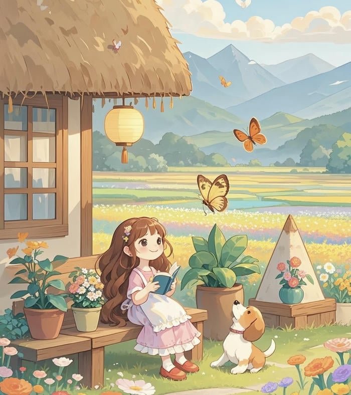 phong cách cổ tích anime nhẹ sắc