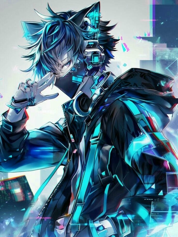 phong cách cyberpunk ánh sáng neon