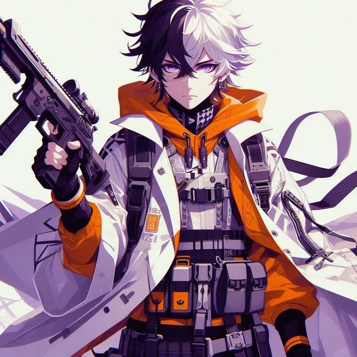 phong cách cyberpunk màu tím xanh