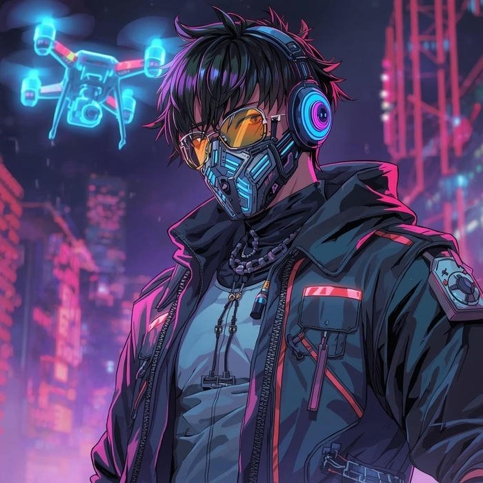 phong cách cyberpunk thành phố đêm
