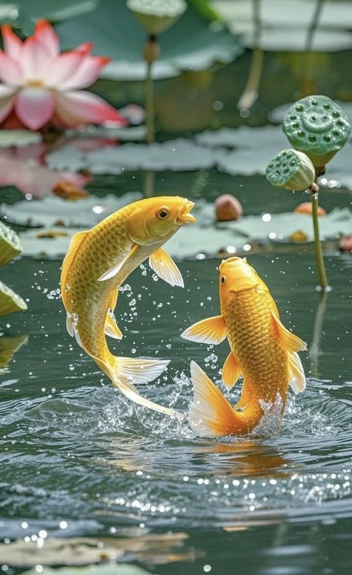 phong thủy cá chép vàng biểu tượng sung túc