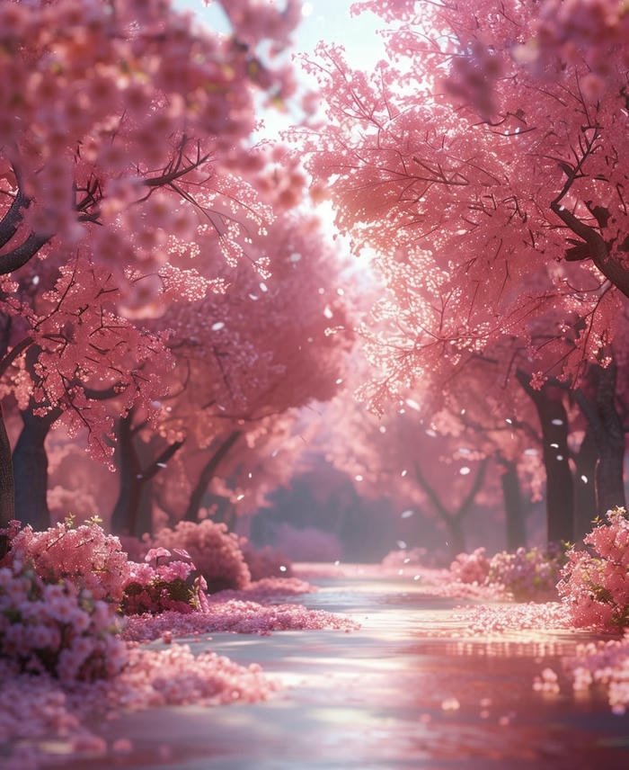 phong thủy đào nở đầy sinh khí