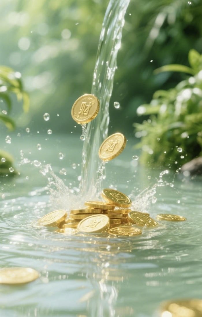 phong thuỷ nước chảy tài lộc cực đẹp