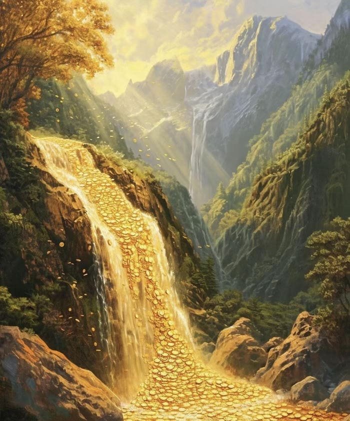 phong thuỷ nước chảy tài lộc nhẹ đẹp