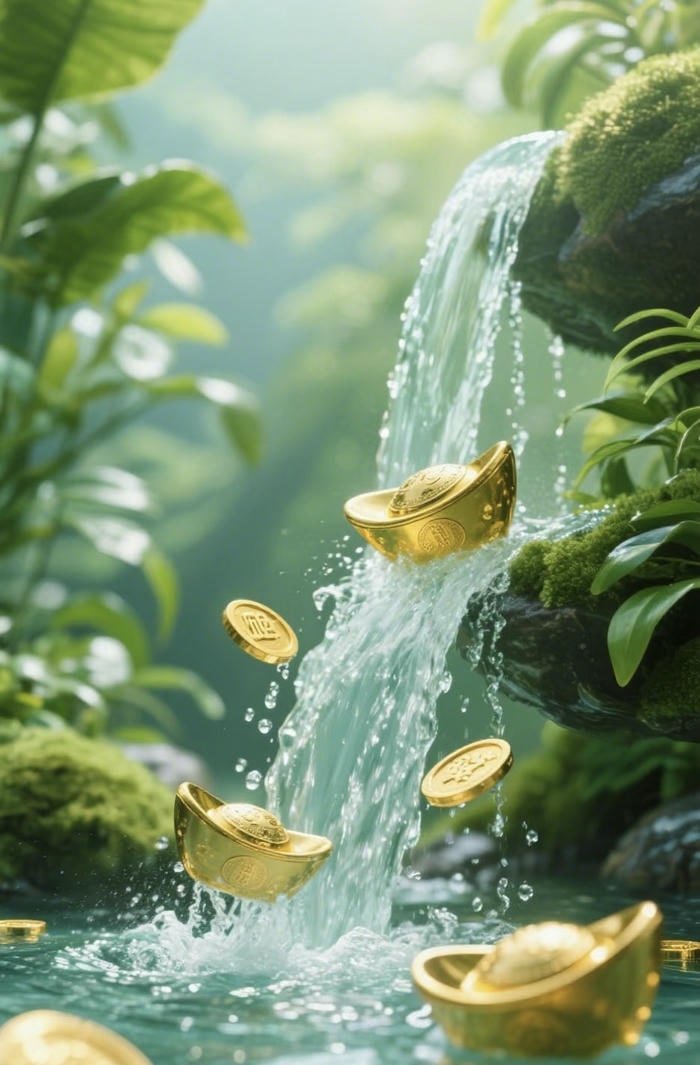 phong thuỷ nước chảy tài lộc tinh xảo