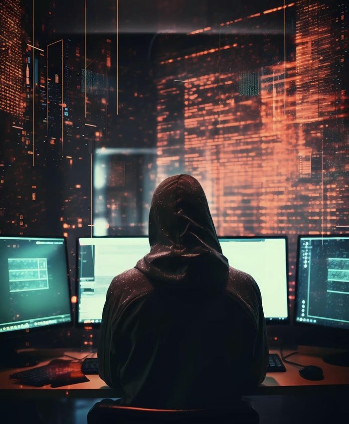 quầng sáng sau mặt nạ hacker