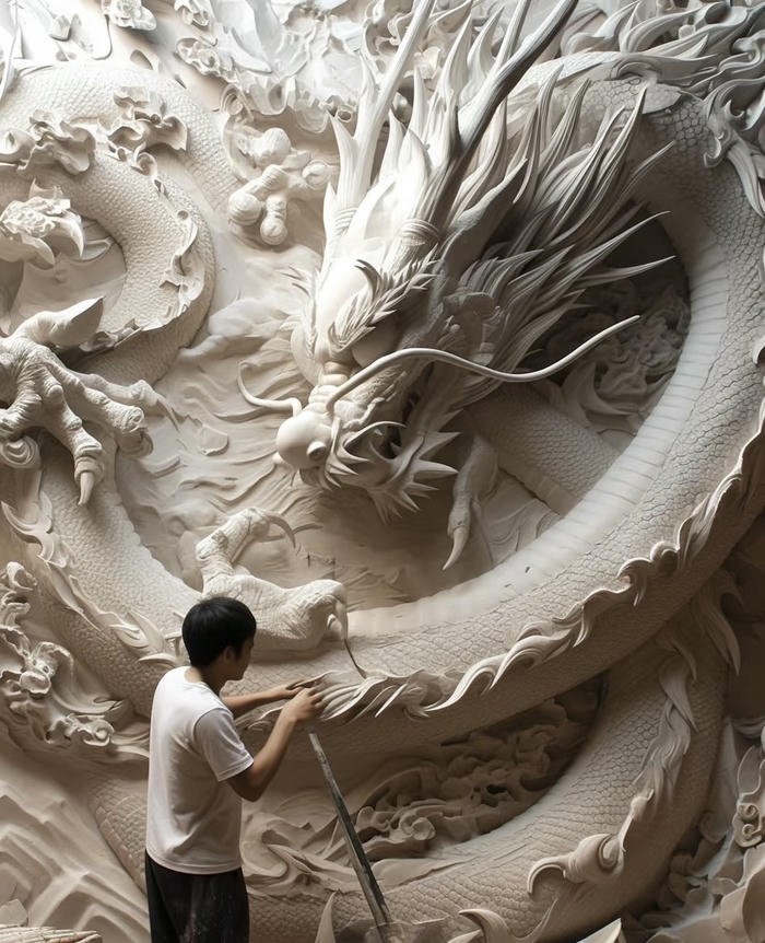 rồng tường giúp gia chủ thịnh