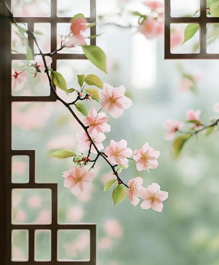 sắc hồng đào mang phúc