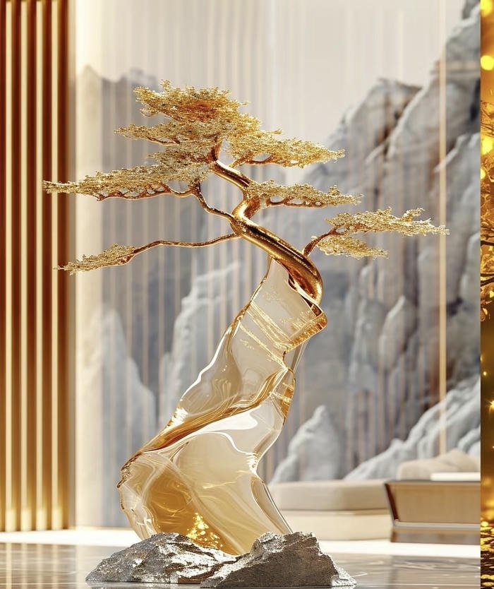 sắc vàng rực thần tài phong thủy