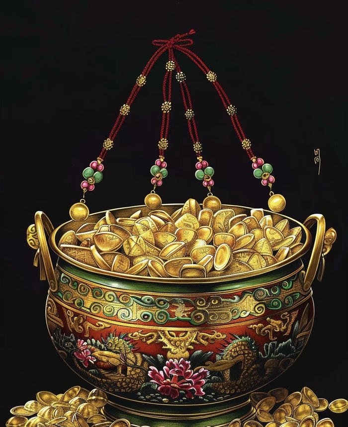 tài lộc dồi dào cùng thần tài