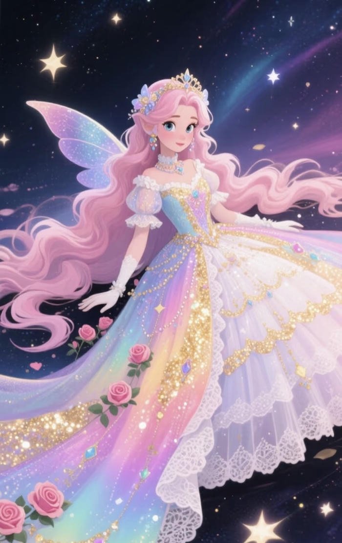 tạo bố cục công chúa ma chú anime